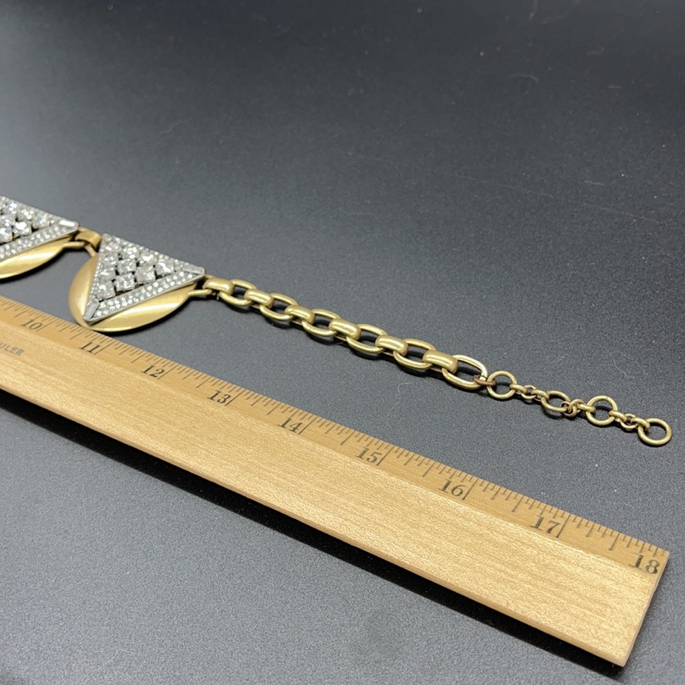 J. Crew Metallic Crystal Triangles Necklace - Picture 6 of 7